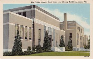 J74/ Jasper Alabama Postcard c1940s Walker County Court House Library  192