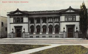 F32/ Spokane Washington Postcard c1910 Masonic Temple Building Spokane