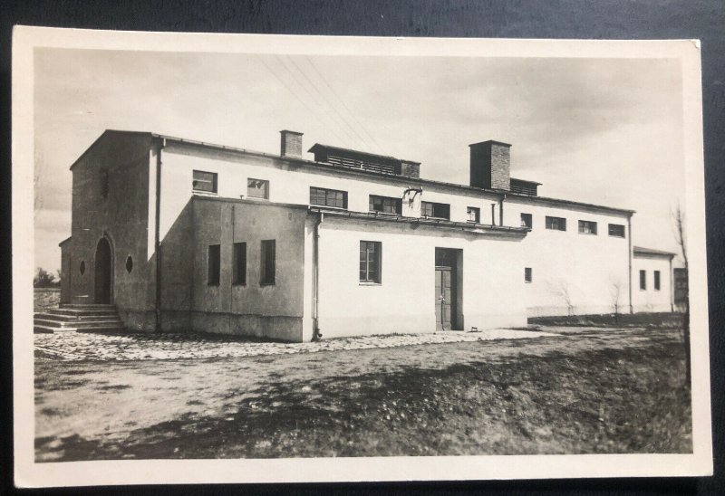 Mint Poland Real Picture Postcard RPPC Concentration Camp Terezin Crematorium