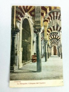 Vintage Postcard Cordoba La Mezquita Columna del Cautivo