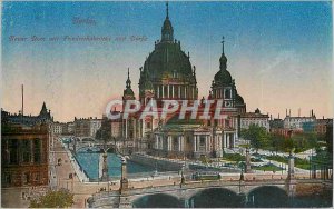 Postcard Old Berlin Heur Don und mit Friedrichstrucke Borde