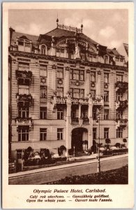 Bohemia CZ, Olympic Palace Hotel Carlsbad, Art Nouveau Architecture, Postcard