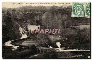 Old Postcard Elliant La Vallee jet mill at St. Clou The castle Landanet