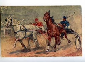 245162 HORSE RACING Hippodrome by Ludwig KOCH vintage 473-1 PC