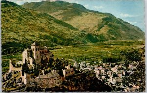 Sion Chateau De Valere Switzerland Valère Basilica Church Castle Postcard