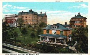 Vintage Postcard Milwaukee Hospital Rectory Layton Building Milwaukee Wisconsin