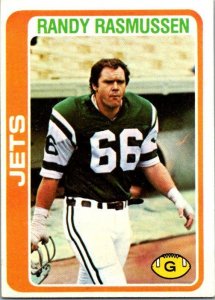 1978 Topps Football Card Randy Rasmussen New York Jets sk7302