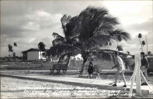 Greyhound Key Florida FL Miami-Key West - Shuffleboard Real Photo Postcard