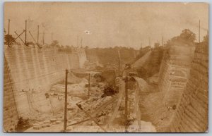 Vtg Amherst Ohio OH Quarry 6 Sandstone Mine Mining RPPC Real Photo Postcard