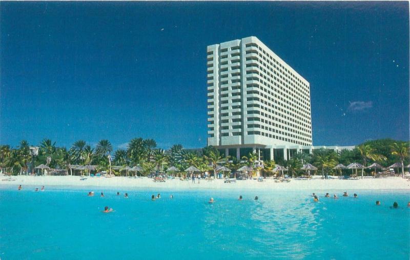 ARUBA NETHERLANDS ANTILLES CONCORDE HOTEL CASINO POSTCARD 