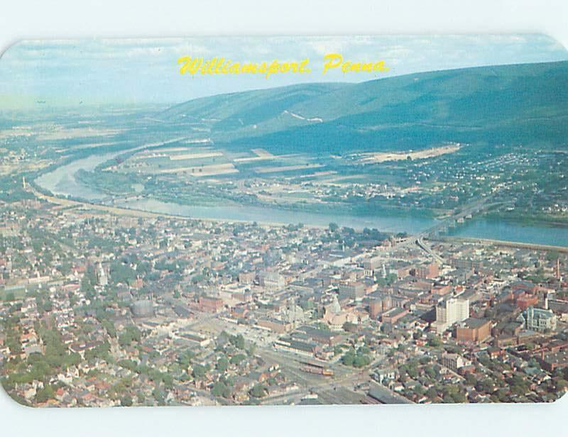 Unused Pre-1980 AERIAL VIEW OF TOWN Williamsport Pennsylvania PA F8228-12