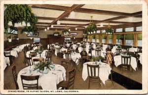 Postcard Dining Room at Ye Alpine Tavern in Mt. Lowe, California