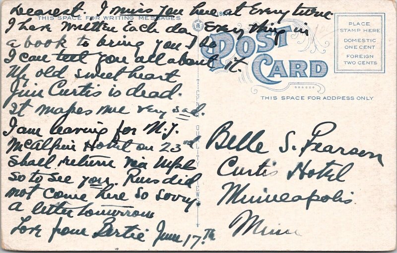 Brunswick Maine Curtis Memorial Library Postcard Z21