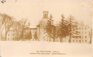 BF2398 blankahard hall wheaton college real photo usa illinois