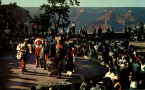 USA Grand Canyon National Park Arizona Hope Indian Dancers Chrome Postcard 08.56