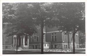 D15/ Coldwater Michigan Mi Real Photo RPPC Postcard 1952 Court House Building