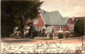 Vtg 1908 Cornell University Sage Chapel Ithaca New York NY Postcard