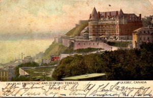 Canada Quebec Chateau Frontenac and Dufferin Terrace 1910