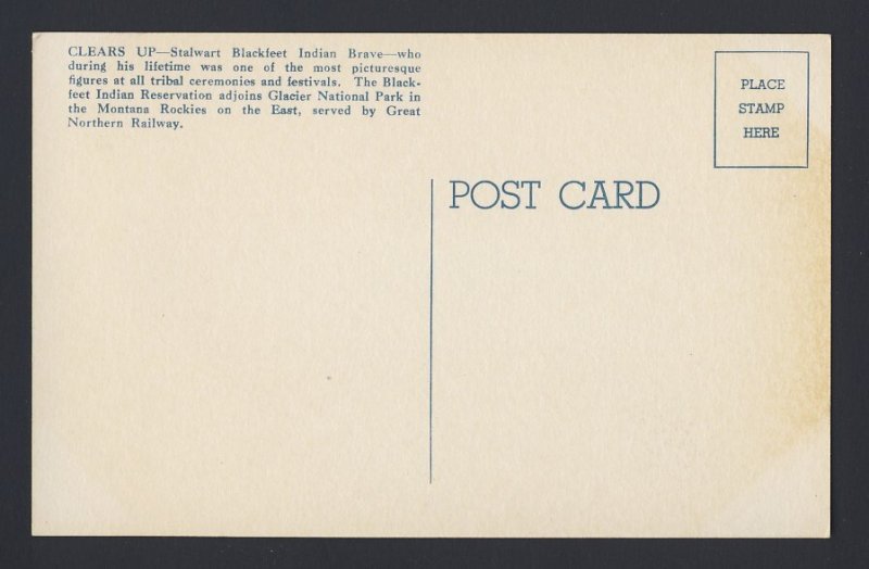 STALWART BLACKFOOT INDIAN BRAVE