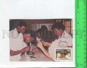 466495 1988 South Africa Venda maximum card Nurses Training College Microscopy