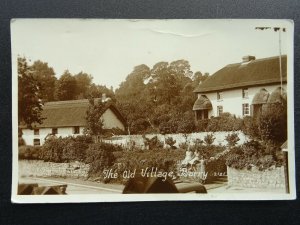 Wales BARRY - THATCHED COTTAGES The Old Village Road c1930s RP Postcard