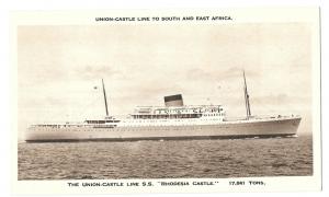 Union Castle Line SS Rhodesia Castle Unposted Circa 1950s