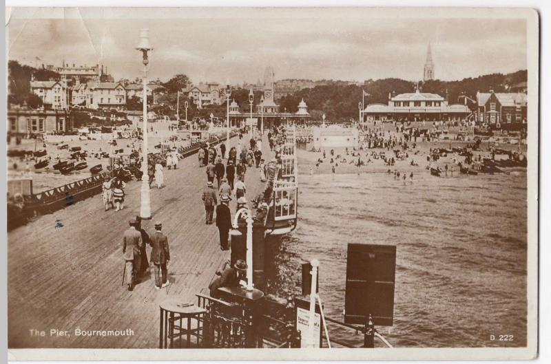 Dorset; The Pier, Bournemouth RP PPC By 1929 PMK To Mr Hubert, Brussels 