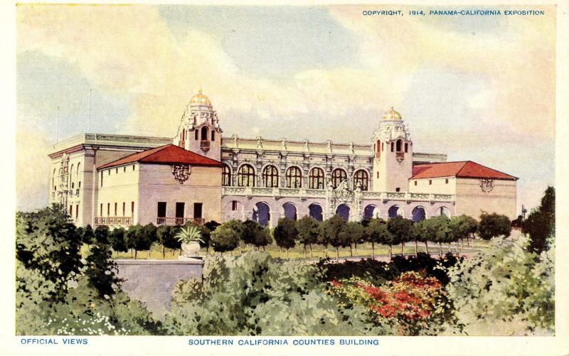 CA - San Diego. 1915 Panama-California Expo. Southern CA Counties Bldg