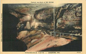 Leasburg Missouri Onondaga Cave linen Teich Postcard 21-10138