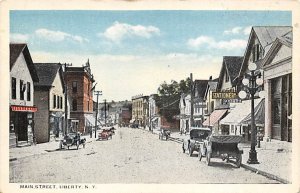 Main Street Liberty, New York NY Postcard