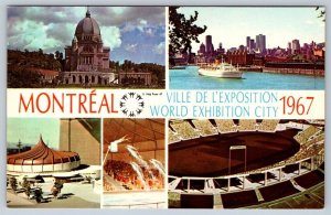 World Exhibition City, 1967, Montreal Quebec, Vintage Expo 67 Multiview Postcard