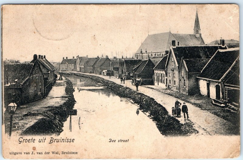 c1910s Bruinisse, Netherlands Greetings Postcard Dee St Uitgave van der Wal A121