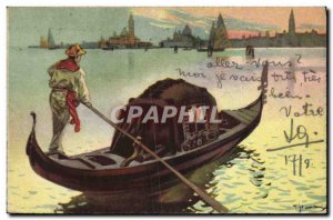 Old Postcard Venezia La Gondola