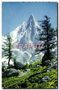 Chamonix Mont Blanc Postcard Modern Dru and & # 39aiguille green from the Mon...