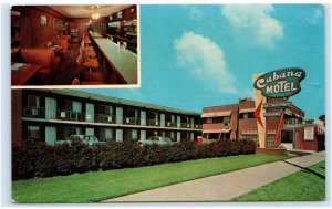 DETROIT, MI Michigan ~ Roadside CABANA MOTEL c1960s Cars Harper Avenue Postcard