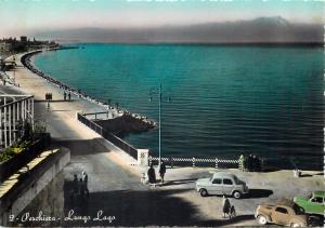 Italy Peschiera Lungo Lago semi-modern postcard automobiles