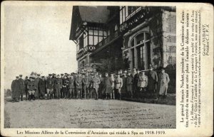 WWI Allies Armistice Spa Belgium 1918-1919 General Nudant Postcard