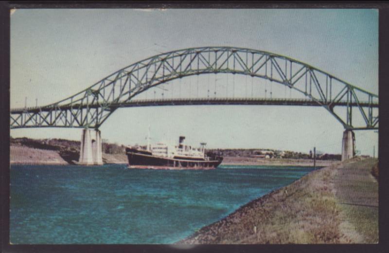 Sagamore Bridge,Cape Cod Canal Postcard BIN