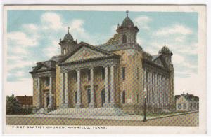 First Baptist Church Amarillo Texas postcard