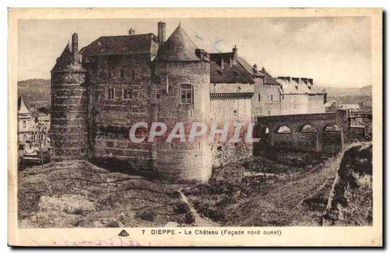 Dieppe - Le Chateau northwest Facade - Old Postcard