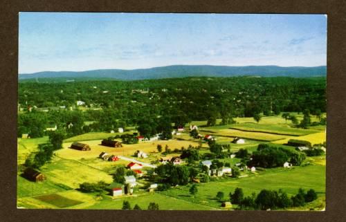 MA View GREENFIELD MEADOWS MASS Massachusetts POSTCARD Mohawk Trail