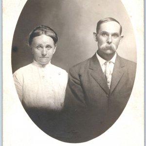 ID'd c1910s Old Man Woman Lady RPPC Osgood Real Photo John Spenny Maud Moon A144