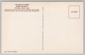 State View~John Hay Library @ Brown University~Providence RI~Vintage Postcard