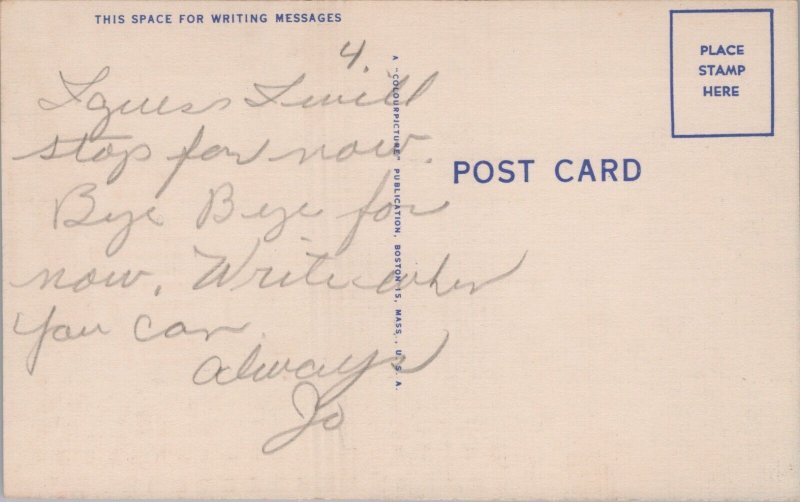 Gulf Building Houston Texas Linen Postcard C087