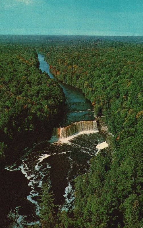 Vintage Postcard Upper Falls of The Tahquamenon River Michigan's Upper Peninsula