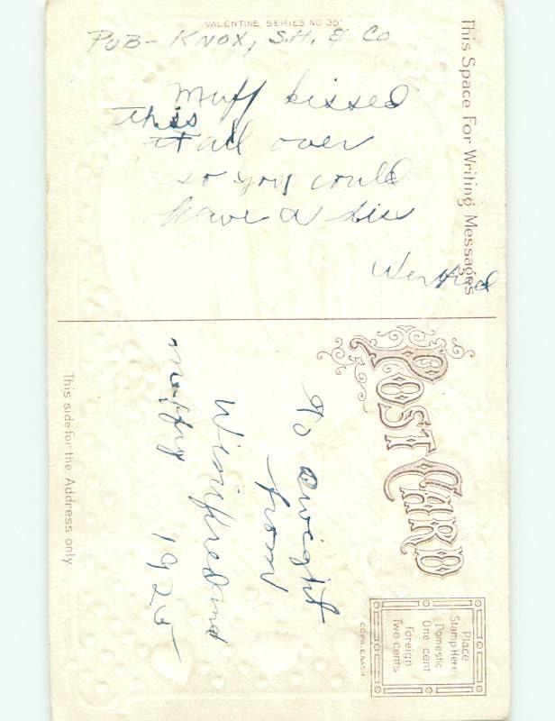 Divided-Back VALENTINE DAY SCENE Great Postcard W7982