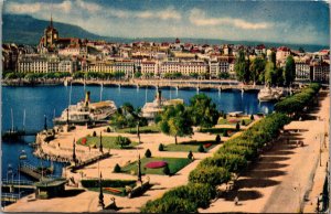 Vtg Geneve Switzerland Vue Generale Postcard