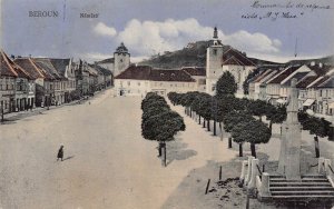 BEROUN CZECH REPUBLIC~NAMESTI~1910 Fr. JIRAVA TINTED PHOTO POSTCARD