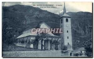 Old Postcard Bourg St Maurice The church Fort du Truc