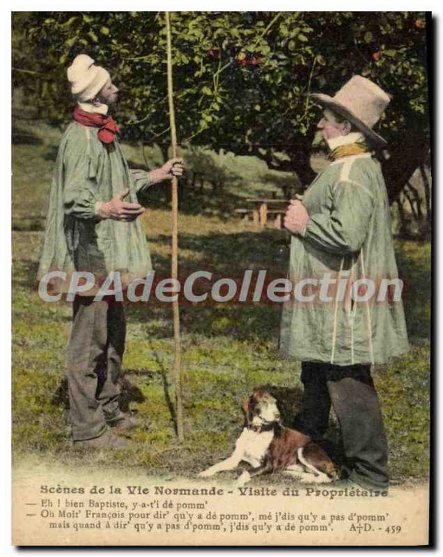 Old Postcard Scenes of life Normande Visit Owner